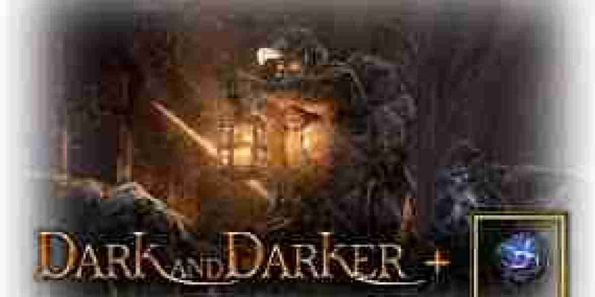 Dark and Darker - A abecedarian swings a sowrd at a casket in a torchlit anteroom hall