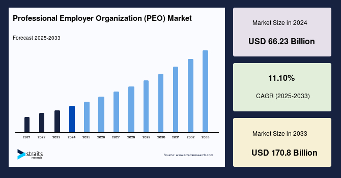 Professional Employer Organization (PEO) Market Size, Share & Growth Report by 2033