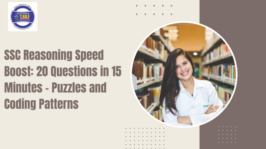 SSC Reasoning Speed Boost: 20 Questions in 15 Minutes – Puzzles and Coding Patterns - XuzPost